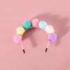 Headgear Mini Ball Design Ultra-Light Friendly to Skin Vivid Color Easy-wearing Dress Up Polyester Pet Cat Hair Hoop Party Decoration Headdress