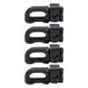 4Pcs L Track Double Stud Tie Down Fitting Carbon Steel L Track Rail Double Stud Fitting for Truck Bed Trailer Cargo