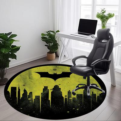 1 Peça Tapete Redondo de Escritório Batman, Para Sob Cadeiras de Escritório Quarto Sala de Estar Decoração de Casa, Decoração de Quarto, Disponível em Vários Tamanhos
