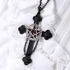 Elegant Gothic Chain Necklaces Religious Neck Jewelry Pendant Necklace Simple Neckchain for Parties and Casual Looks