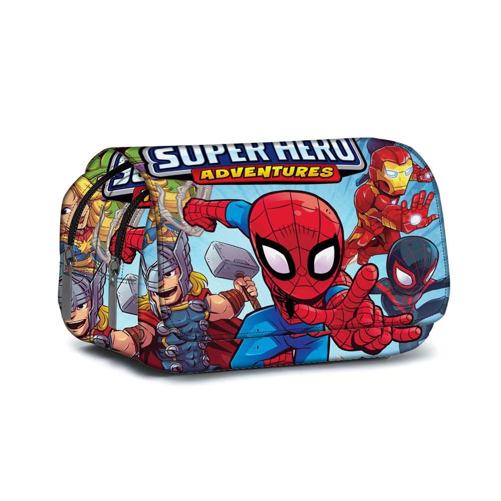 Spider-Man Pencil Case Full Printing Stationery Case Primary And Secondary School Students Animation Pencil Case Large Capacity Pencil Case