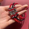 Pixiu Red String Bracelet: Handmade Tibetan Silver Wealth-Attracting Charm