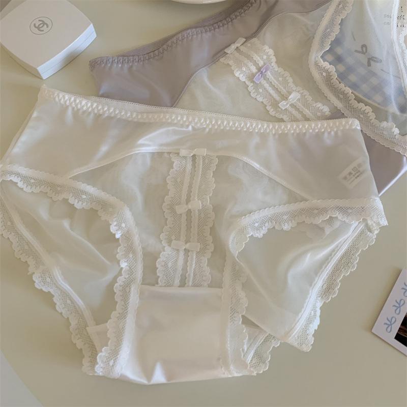 Plus Size Women's Summer Simple Pure Lace Nude 7A Antibacterial Cotton Crotch Triangle Briefs