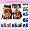 Conjunto de Mochila Escolar Anime Sonic Com Estampas de Desenhos Animados À Prova D'água Respirável Para Crianças