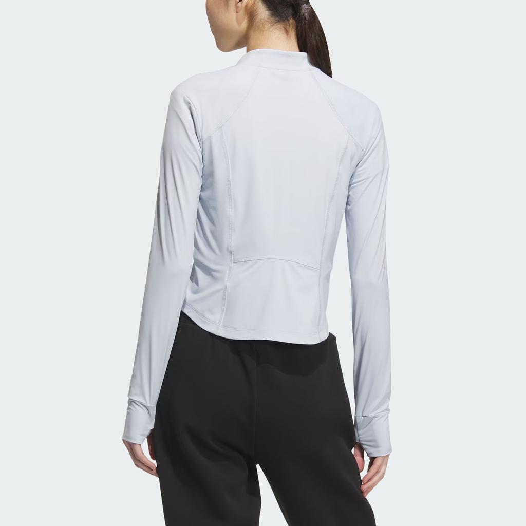 Adidas Tech Knit Sports Casual Fashion Zip Jacket Women Jacket Light-Blue KE5780