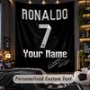 TapestryCristiano Ronaldo Custom Name Text Personalized Wall Hanging Tapestry Home Wall Decor
