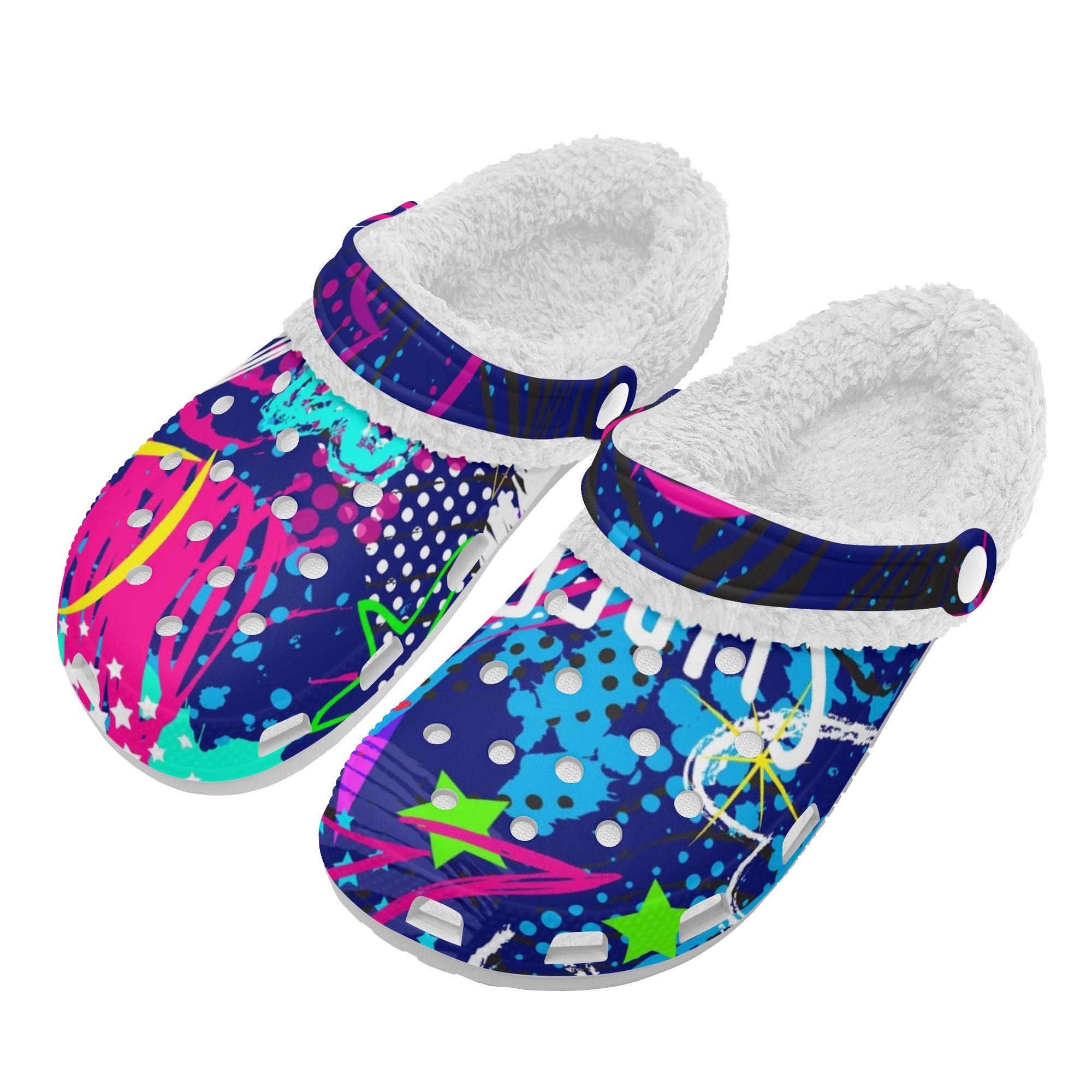 

1 пара белых ЭВА клогов, уютные теплые на подкладке, унисекс, слипоны, легкая противоскользящая подошва, мягкий плюшевый интерьер для зимы, удобная носка 48 белый