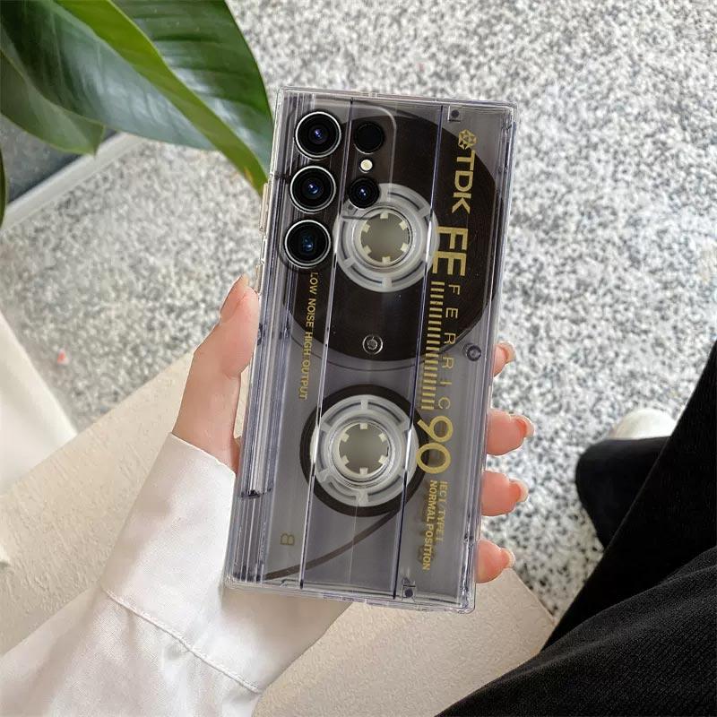 

Cassette Music Tapes Circuit Board Camera Case For Samsung Galaxy S25 S24 S23 Ultra S20 S21 FE S22 Plus A56 A55 A36 Phone Cover Galaxy A26 5G