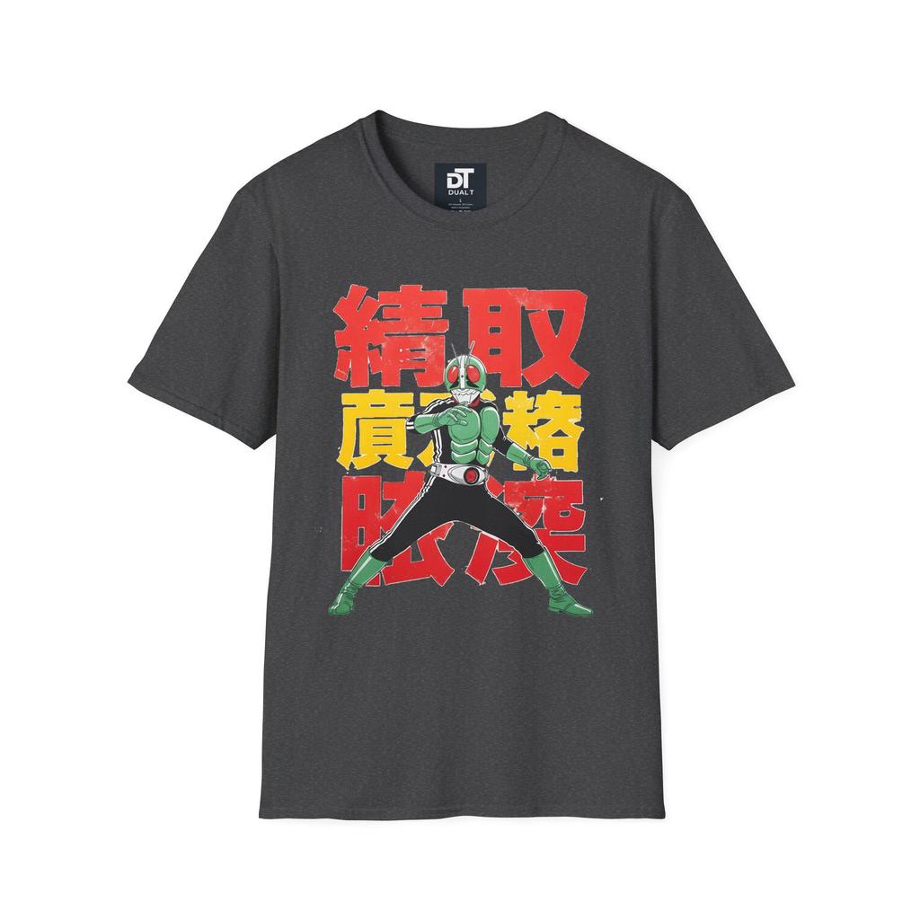 Kamen Rider Short Sleeve T-Shirt Retro Special Photo Style Summer Men's and Women's Tops Japanese Anime Peripheral Clothing