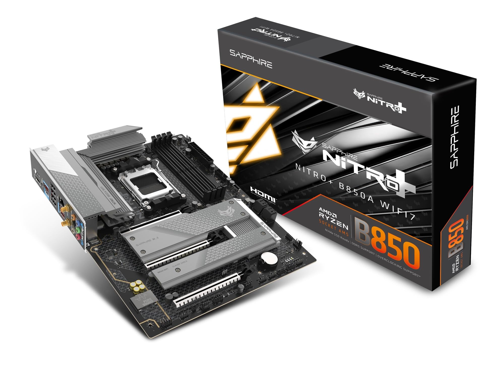 

SAPPHIRE B850A WIFI7 ATX Motherboard MB6835 NITRO+ 52123-03-40G