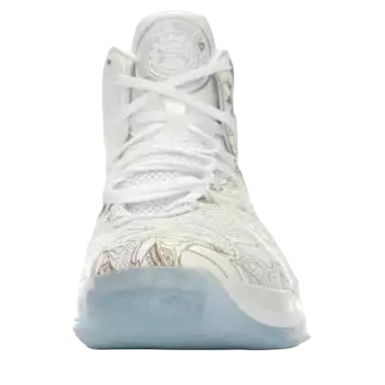 Li Ning YuShuai 10 Cushioning Slip Resistant Abrasion Resistant High Top Basketball Shoes Men's White ABAN133-1