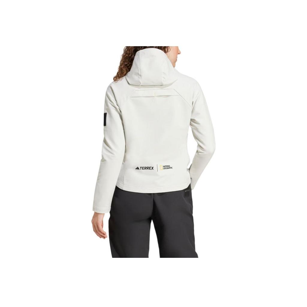 adidas Giacca Softshell con Logo Collaborazione Nazionale Geografica per Esterno Antivento Traspirante Idrorepellente Manica Lunga Giacca da Donna IX5629