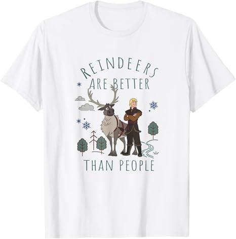 Frozen Kristoff Sven Reindeers Are Better White TShirt S