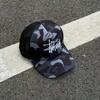Pink Camouflage Graffiti Embroidered Mesh Truck Hat, Summer Breathable Curved Brim Shading Mesh Hat, Men's and Women's Casual Versatile Cap
