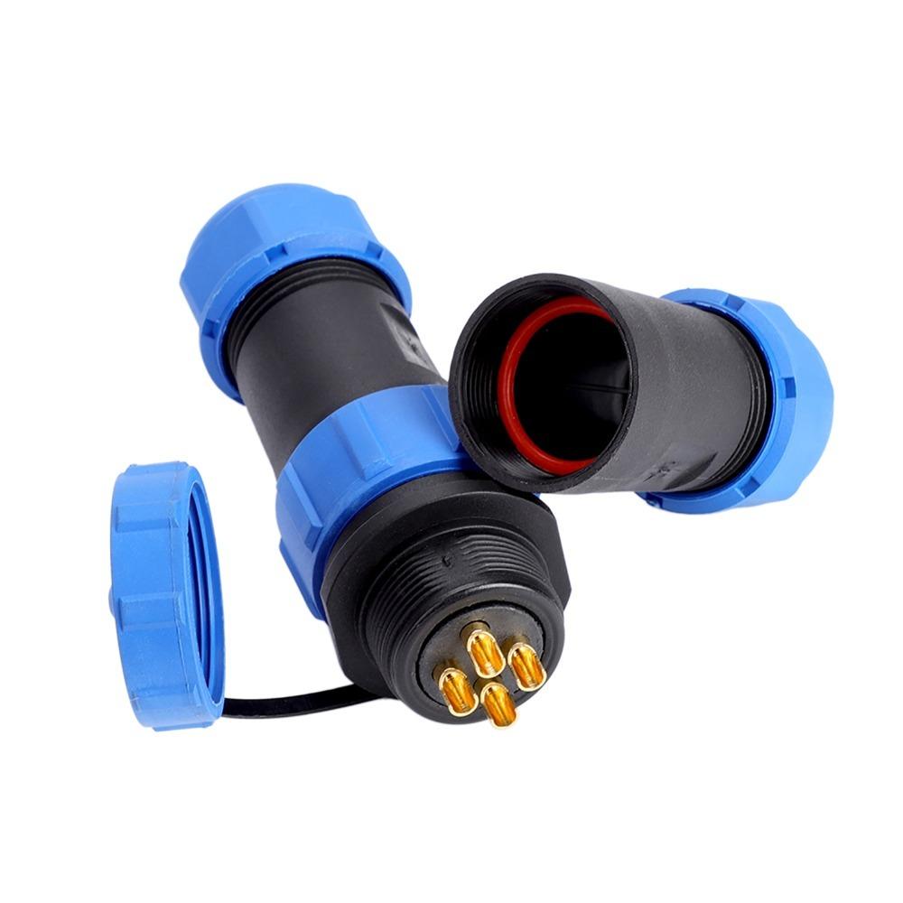 SP21 Wasserdichter Luftfahrtstecker 2/3/4/5/7/12-polig Docking-Typ Luftfahrtstecker Flammhemmender Kunststoff Kabel-Inline-Stecker