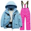Children's Winter Ski Suit: Fleece-Lined, Waterproof, Windproof, One-Piece Ski Bib Pants for Boys and Girls