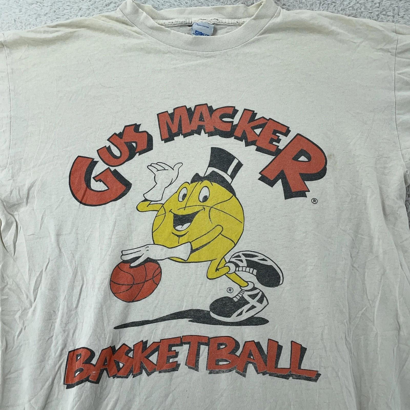 

Distressed Vintage Gus Macker Basketball Shirt Mens L/XL LONG Salem Tee 90s 4XL