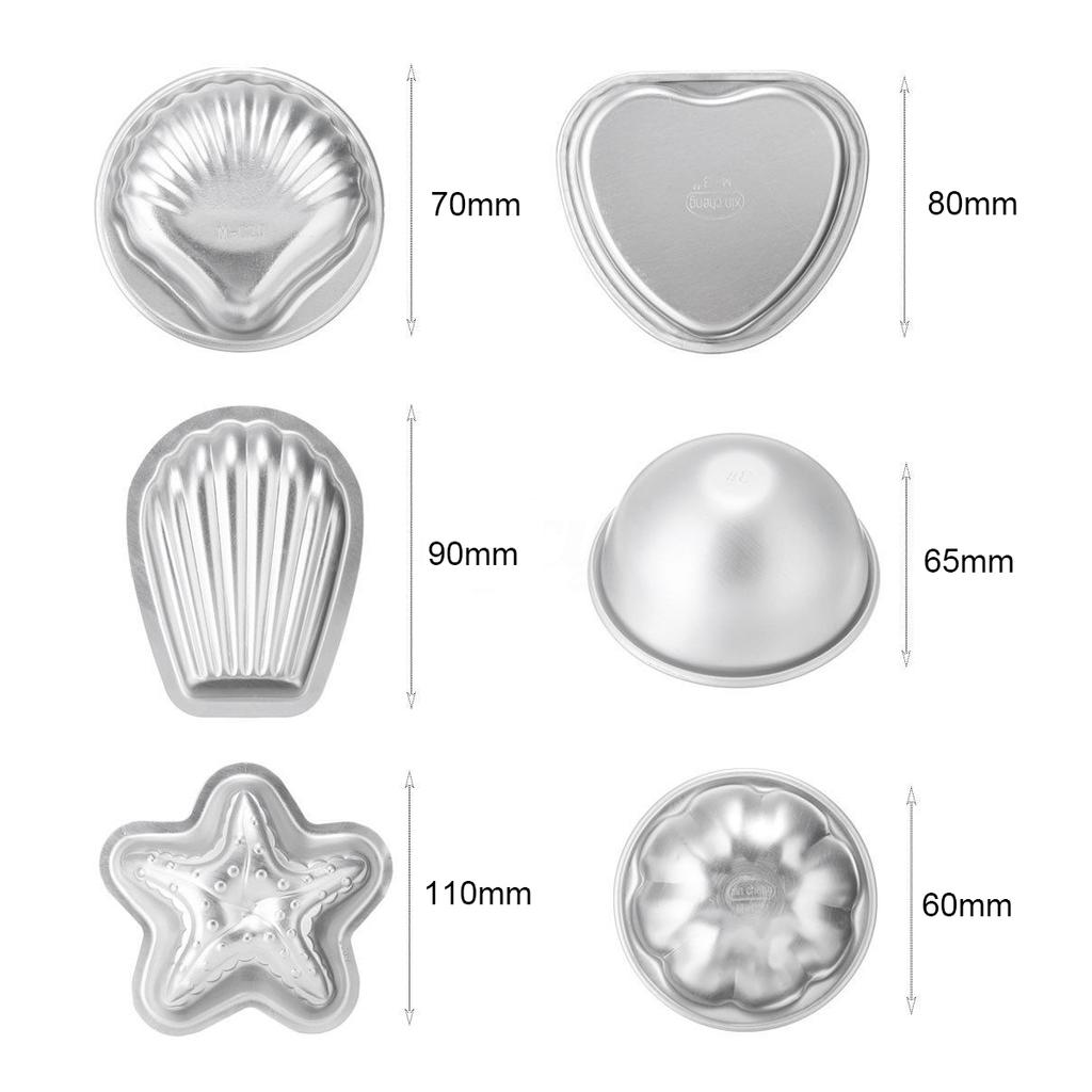 12pcs New Aluminum Metal Bath Bomb Mold Mould For DIY Fizzles Homemade Crafting