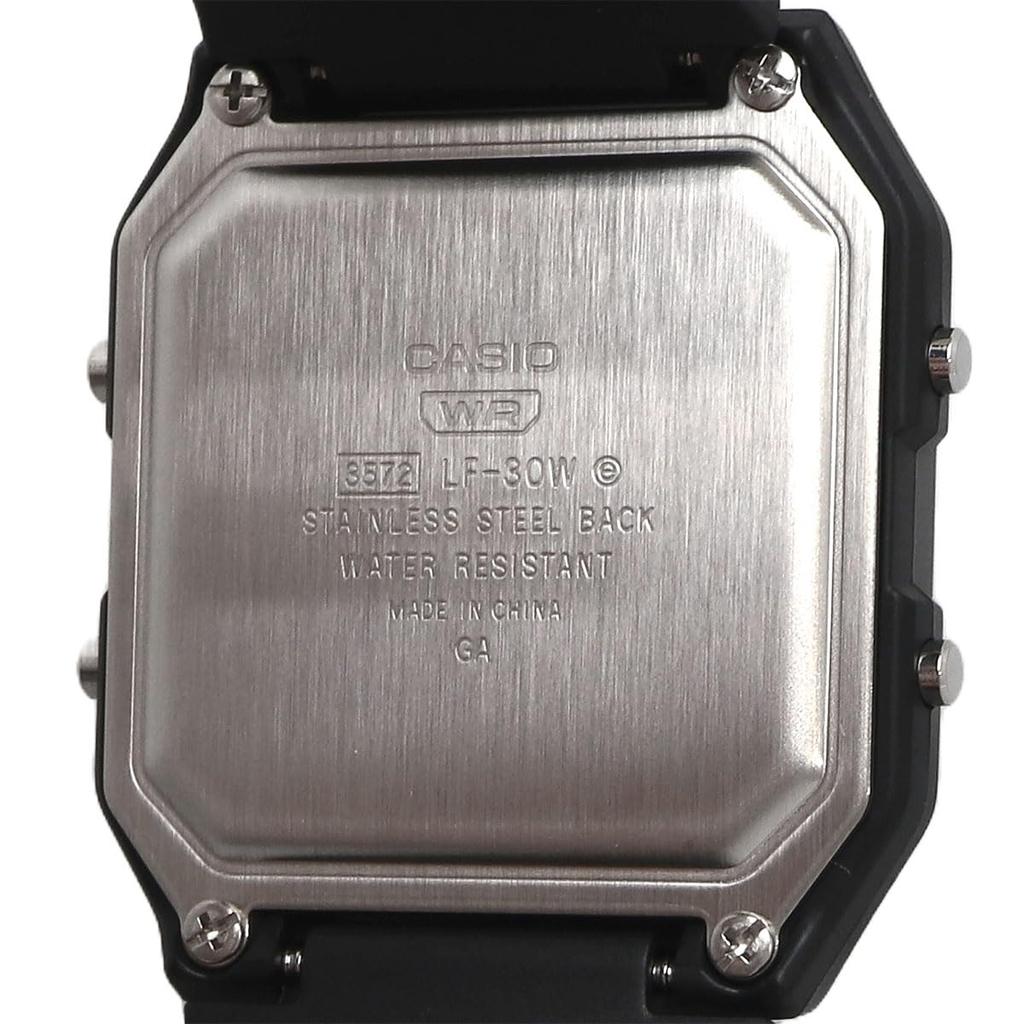 Casio World Time Digital Unisex Watch with Biomass Plastic Overseas Model LF-30W-1A Band, Black, [Used]