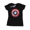 Marvel Womens/Ladies Captain America Splatter Shield Cotton T-Shirt