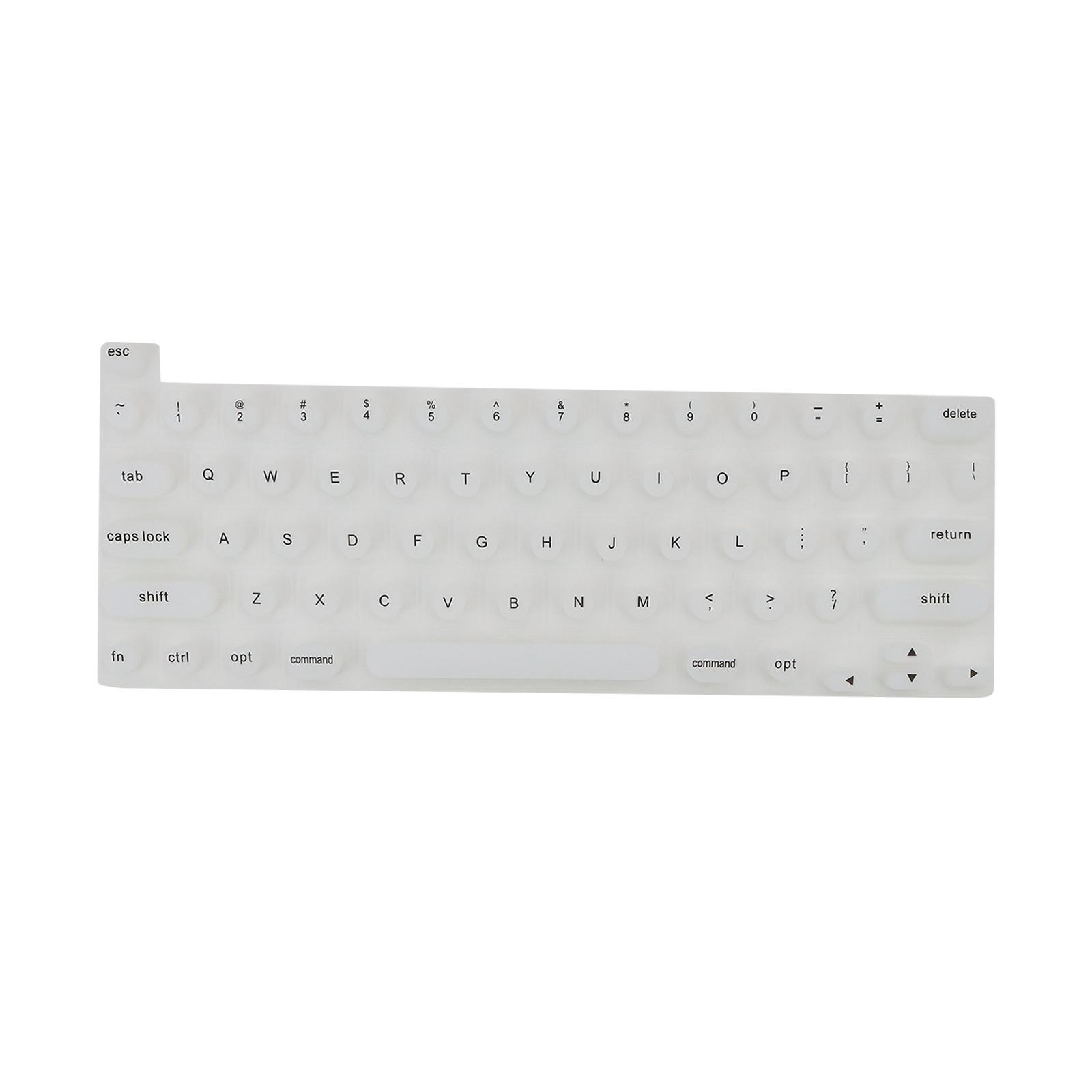 

Накладка на клавиатуру для длинных ногтей, удобный набор текста, приподнятая защитная накладка для клавиатуры для нейл-арта, силиконовая водонепроницаемая One Size белый