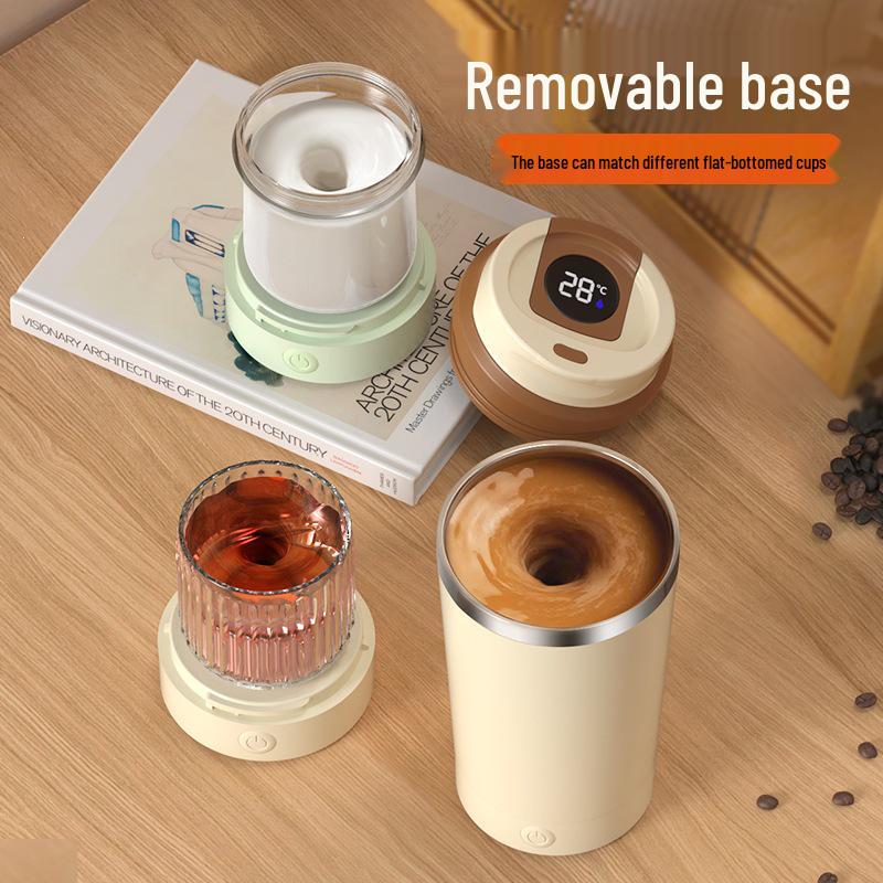 316 Automatic Magnetic Stirring Coffee and Milk Mixer Cup with Detachable Digital Display