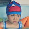 Swimming Hat Breathable High Elastic Quick-drying Ear Protection Cartoon Print Swim Pool Hat for Children