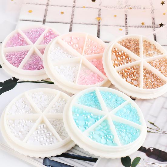 Rotund 3D Imitație Faux Pearl Diy Nail Art Decals Decor manichiură