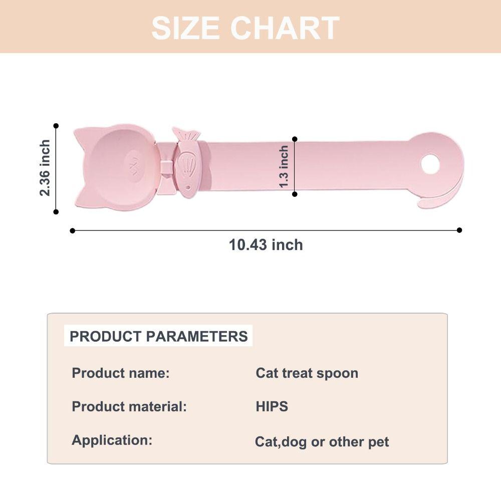 Squeeze Design Cat Treat Spoon Easy Feeding Cat Tail Design Lickable Treat Spoons Portable Multi-Functional Pet Food Spoon