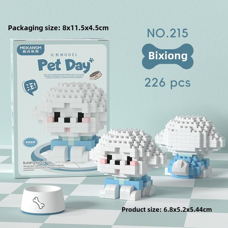 Puppy Cat Series Micro Particle Building Block Children's Educational Assembly Toy