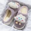 Bow cotton slippers winter 2025 new indoor home thick bottom non-slip piled warm plush slippers