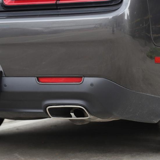 Rear Fog Light Frame Lamp Trim Accessories for Dodge Challenger 15+ Carbon Fiber