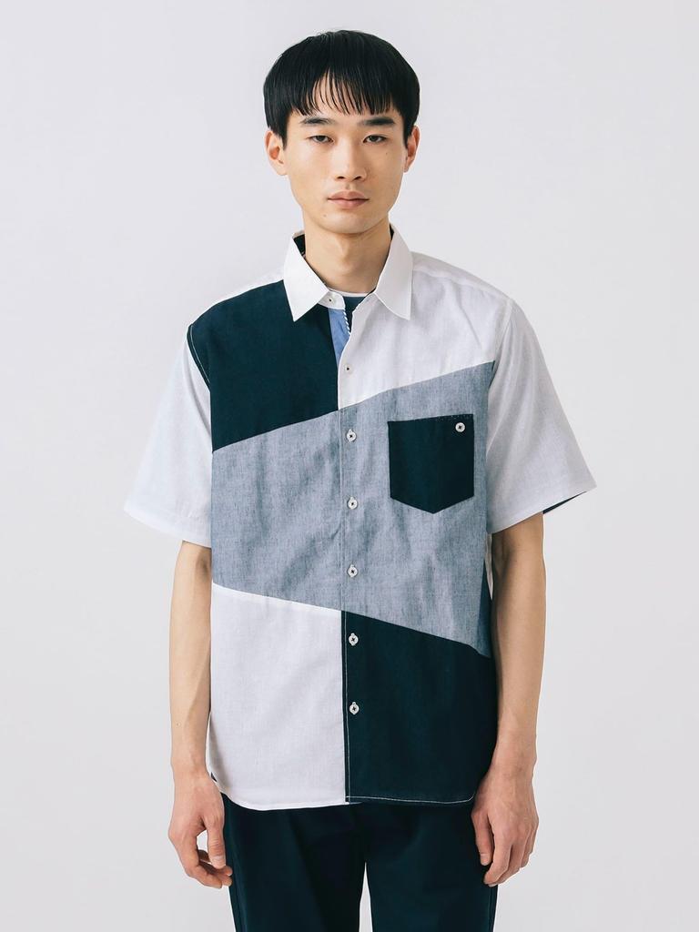 Beams Heart Men's Crazy Short Sleeve Shirt (Cooling Touch), White, Size XL, 42010048413