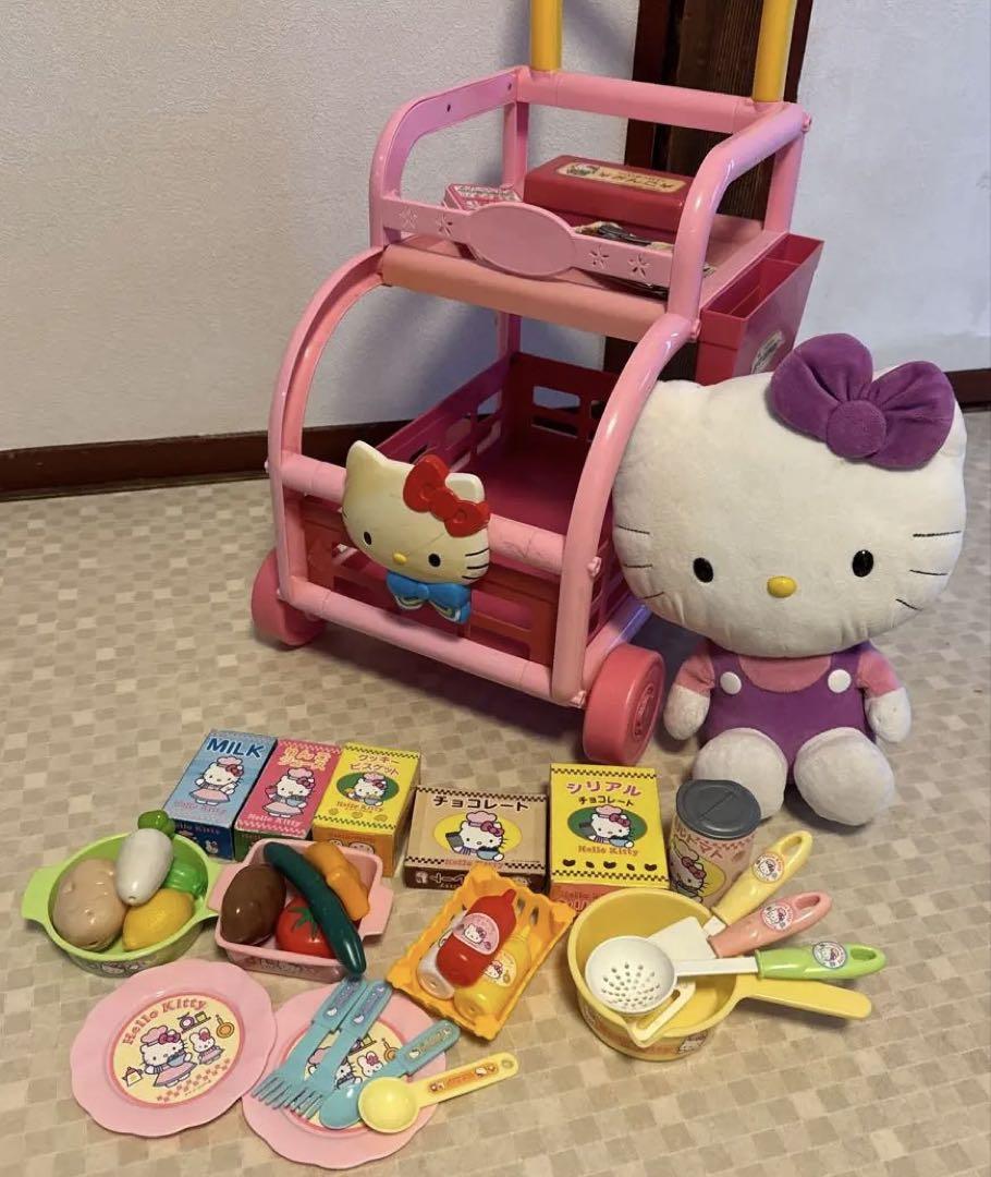 

[USED] Hello Kitty Shopping Set Cart Play House Girl