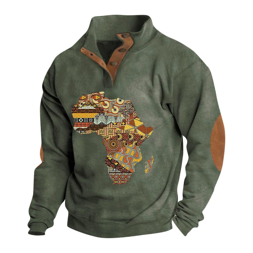 Das Herren-Sweatshirt mit Stehkragen im Frühling und Herbst ist ein Outdoor-Freizeitpullover
