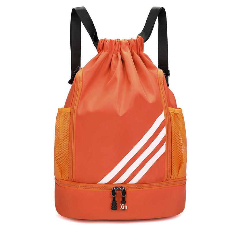 Large Capacity Drawstring Sports Backpack with Dry-Wet Separation for Basketball, Running, Mountaineering, and Swimming