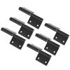6Pcs Stainless Steel Flag‑Shaped Door Hinge Hardware Fittings for Cabinet Cupboard Furniture