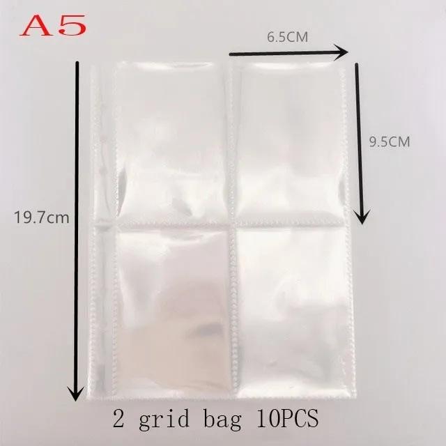 Korea Style Leather Diy Po Album with 10pcs Sleevs A5 Binder Pocard Holder Kpop Instax Album