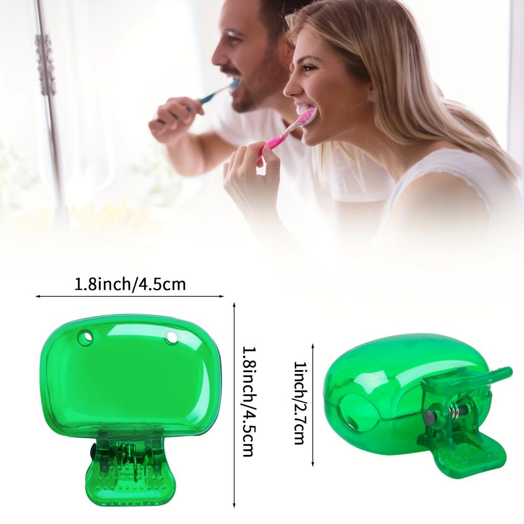 4pcs Toothbrush Head Covers with Hygienic Protector Case - Easy Open & Close,Snap-Fit Closure - for Home,Travel, Bathroom, Office - Keep Brushes Clean