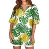 Women's T Shirt Print Button Short Sleeve Daily Weekend Fashion Basic V- Neck Regular Top