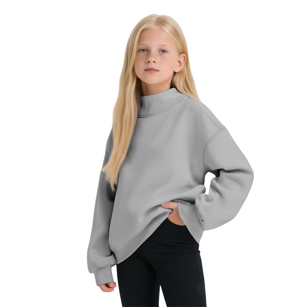 Children's Fashionable Casual Turtleneck Sweatshirt Top