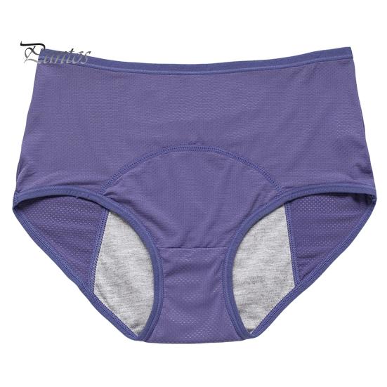 

Женские трусики, сплошной цвет, большие размеры, мягкие дышащие сетчатые трусы со средней посадкой, бесшовные антисептические эластичные герметичные трусы, трусы L синий