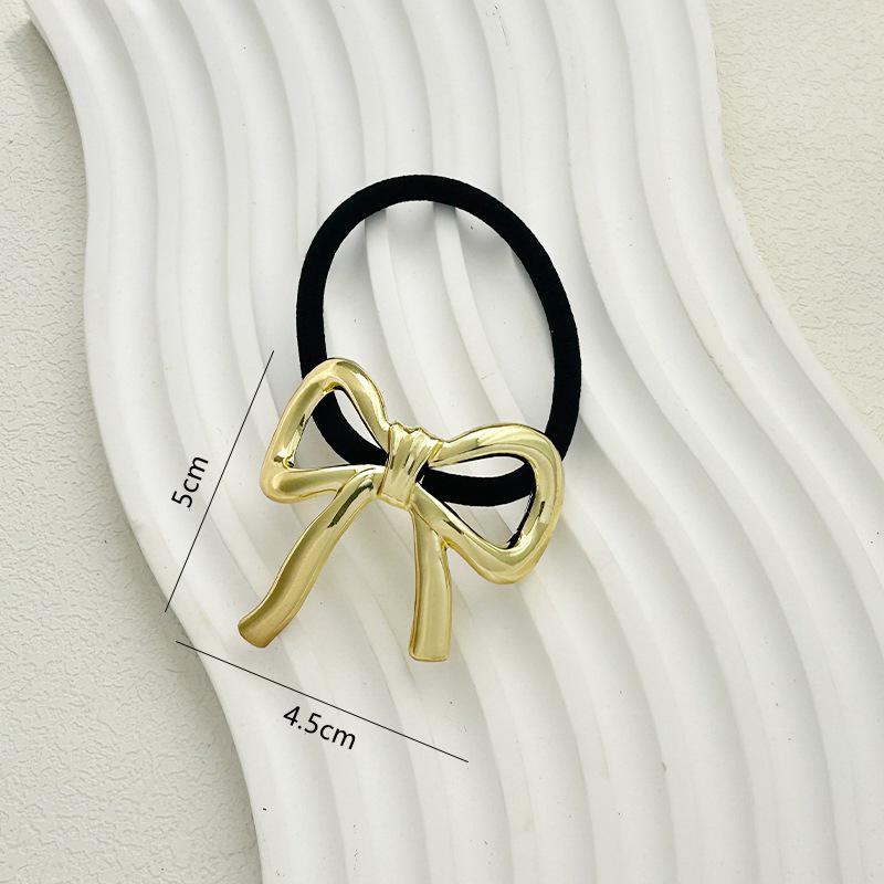 

Retro Minimalist Oval Geometric Metal Elastic Hair Tie for Ponytails – Versatile Hair Accessory