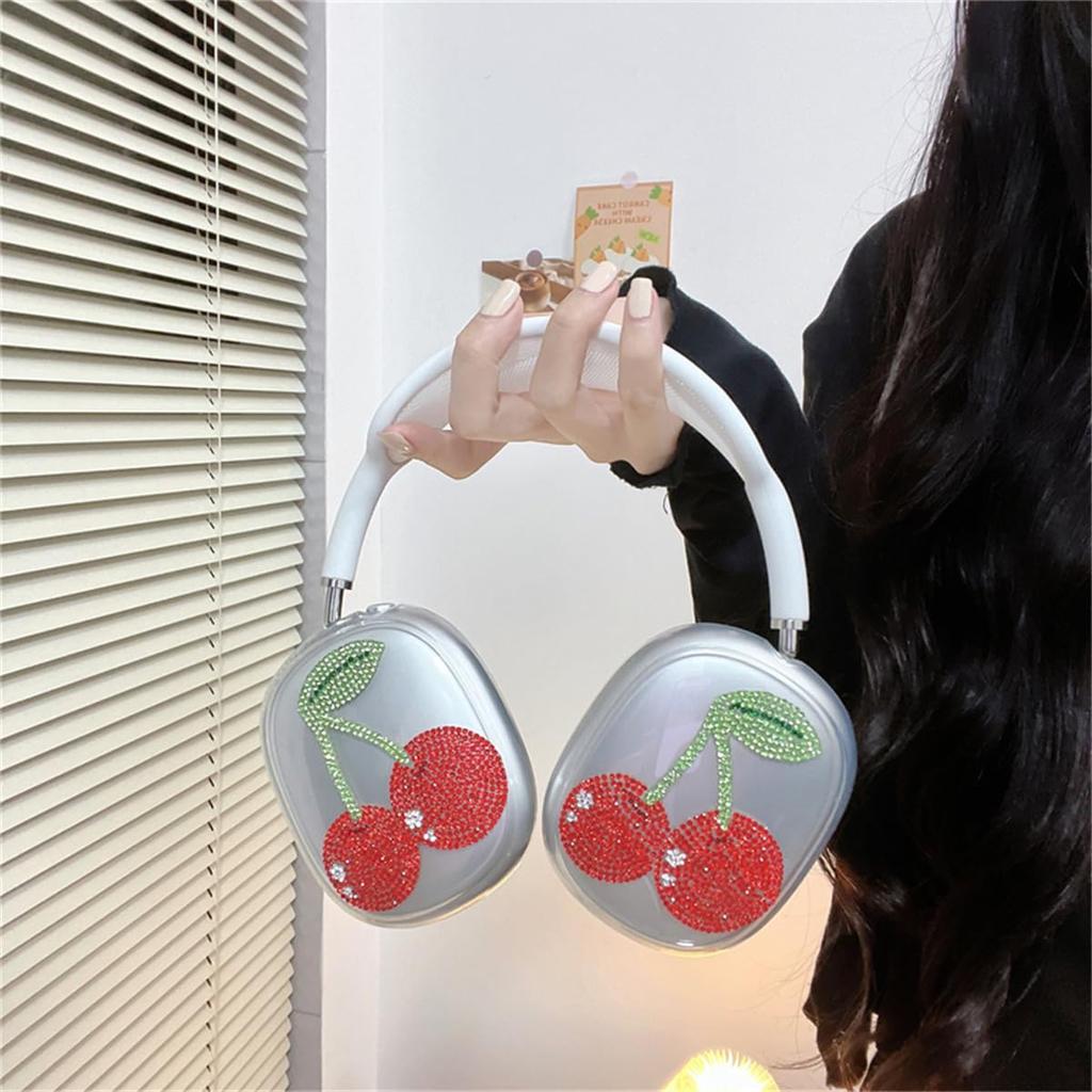 Luxury Flash Diamond Shiny Case for AirPods Max Headphones,Transparent Accessories Ultra Soft TPU Protective Cover for AirPods Max Gift fit in Girls