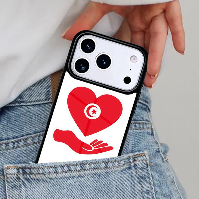 

Tunisia Flag Star Symbols Phone Case for iPhone 17ProMax 12 13 14 15 16e 17 Pro Max Plus Air Cover iPhone 16 Pro Max