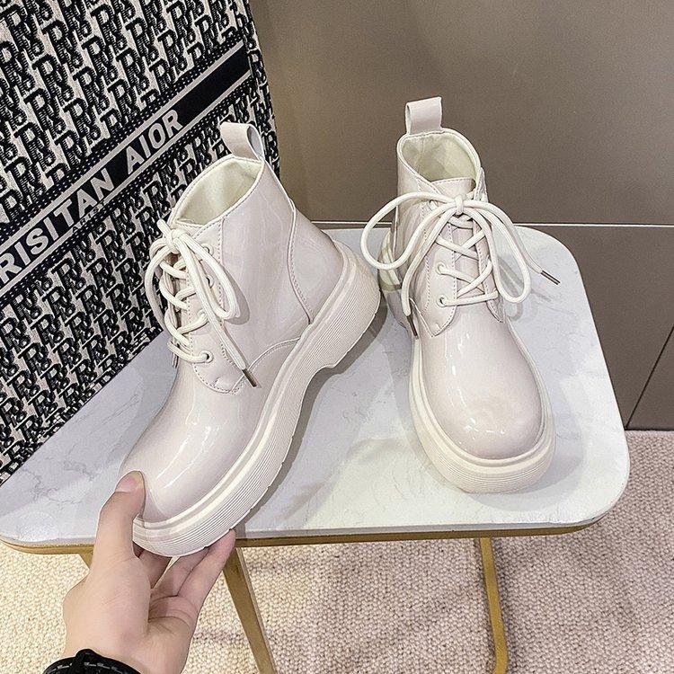 Fashion Botines Mujer 2024 Autumn Ladies Ankle Chelsea Boots Platform Lace Up Women's Short Boots hot Boots Non-slip Leather Boots