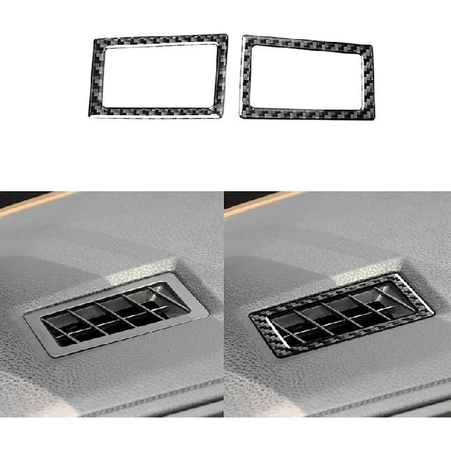 Echte Premium-Kohlefaser-Auto-Mittelkonsolen-Schaltknauf-Panel-Rahmenverkleidung Weicher Aufkleber Kompatibel mit Toyota Corolla/Levin 2014 2015 2016 2017 2018