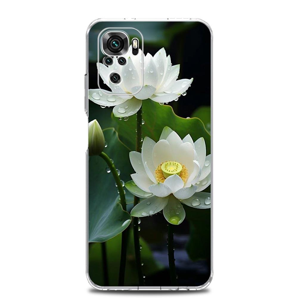 Luxury Lotus Flower Soft TPU Phone Case For Xiaomi Redmi Note 15 14 13 12 4G 10 11 Pro Plus 5G 14C 13C 12C 10C 9A Cover