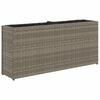 Vidaxl Garden Planter With 2 Inserts, Grey, 90X20X40 Cm, Pe Rattan