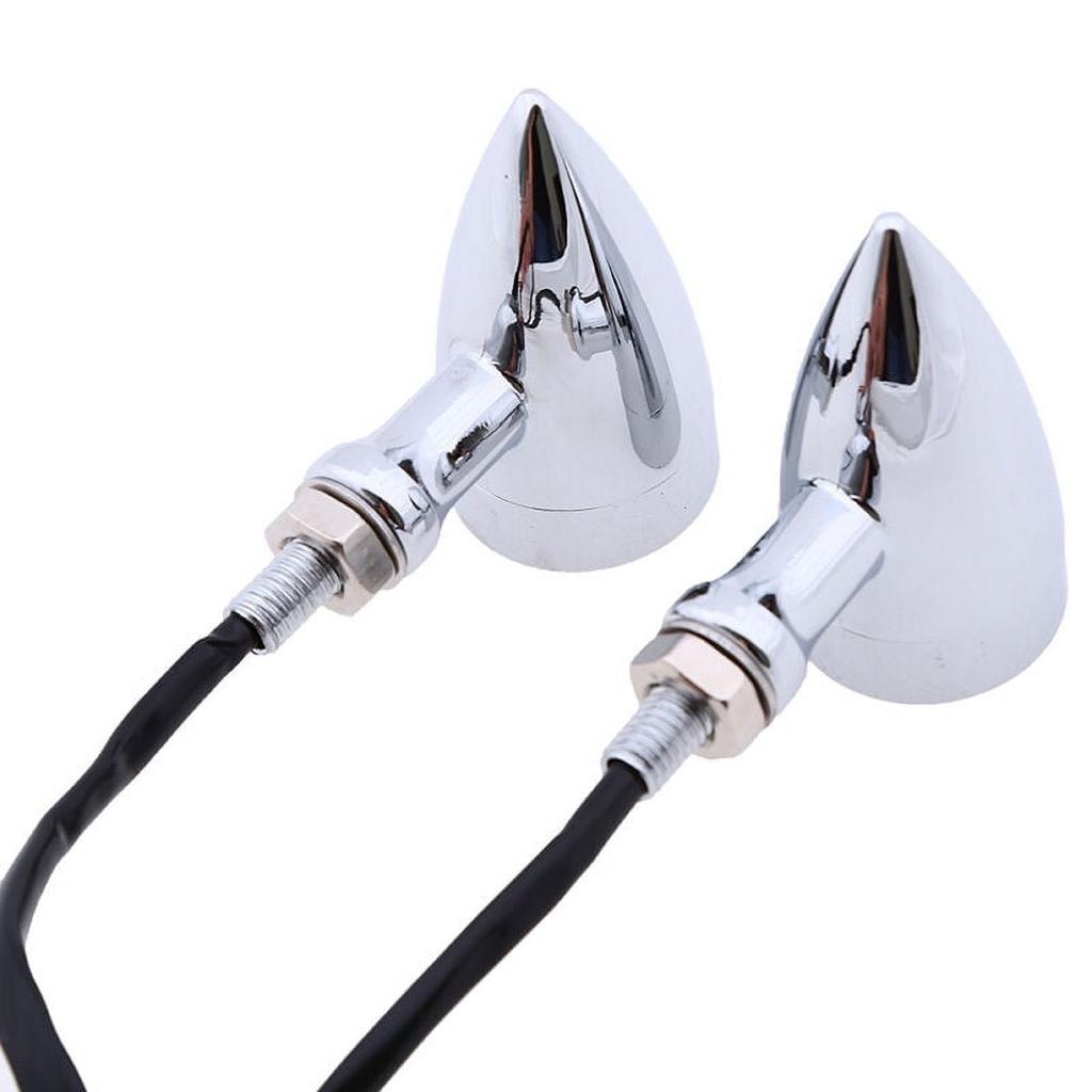 Universal Red 20 LED Chrome Motorcycle Stop Brake/Running Turn Signal Tail Light